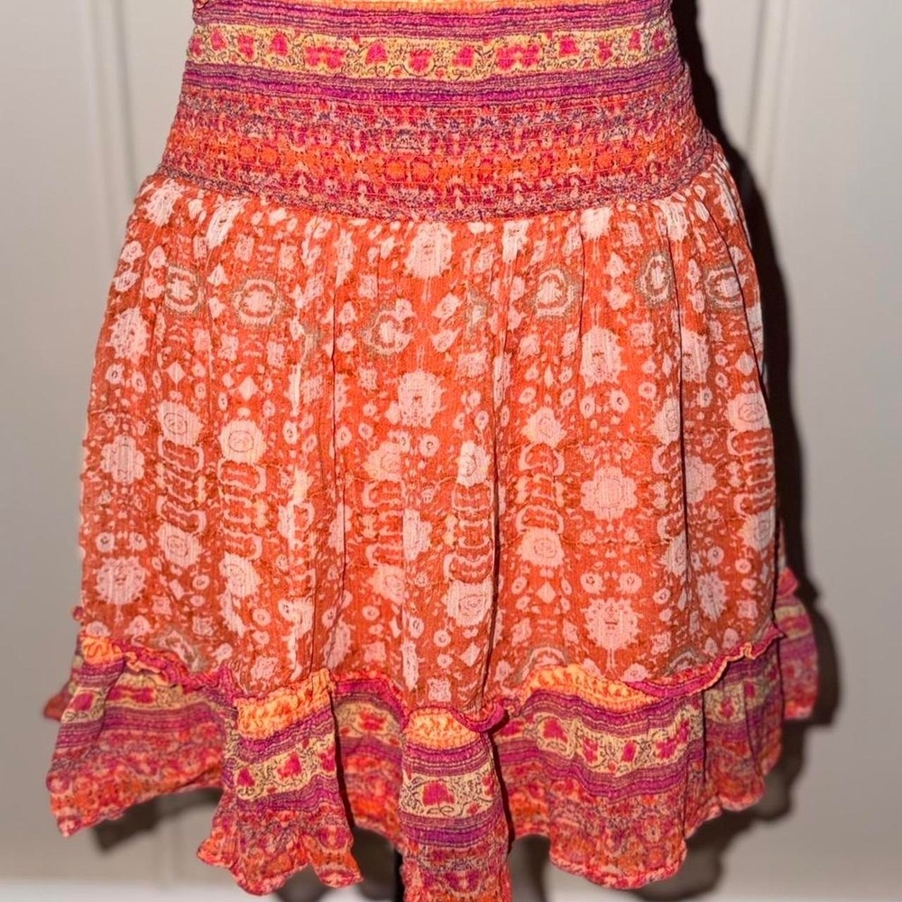 Anthro boho smocked skirt